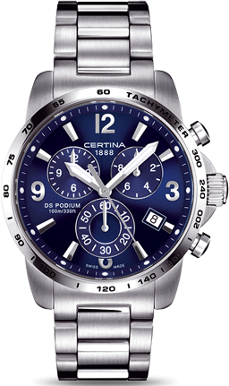 Certina DS Podium Big Size Chrono Blue